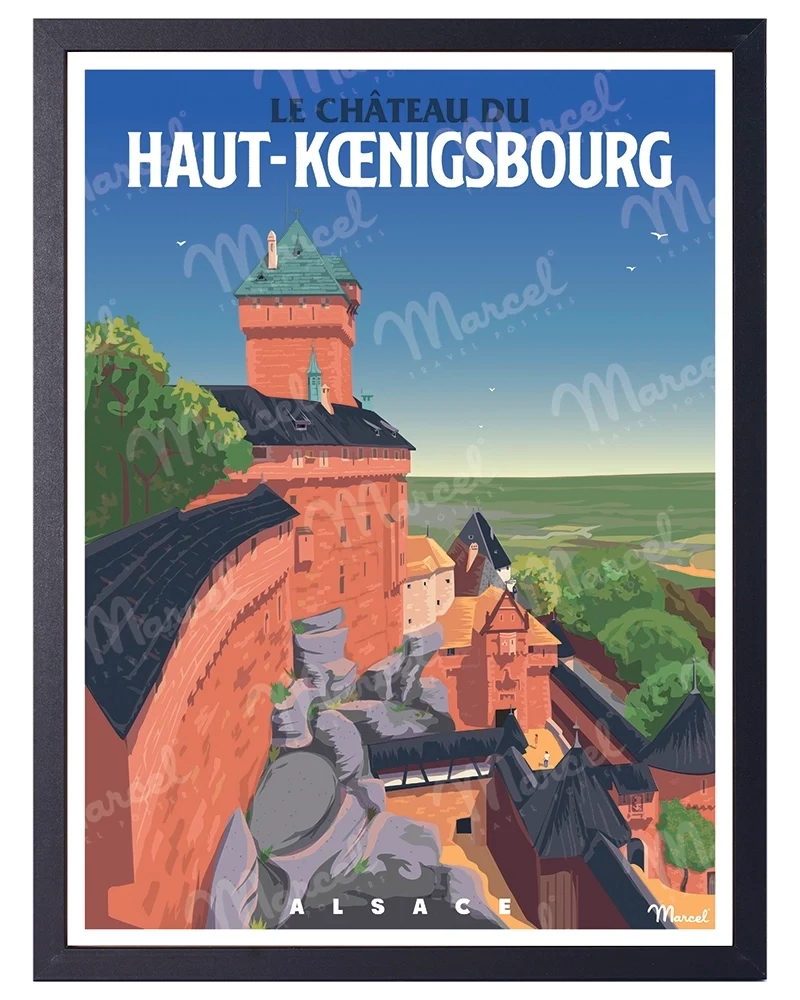 Affiche ALSACE "Château du Haut-Koenigsbourg"