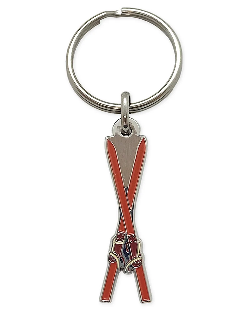 Porte-Clés "Skis Rouges"