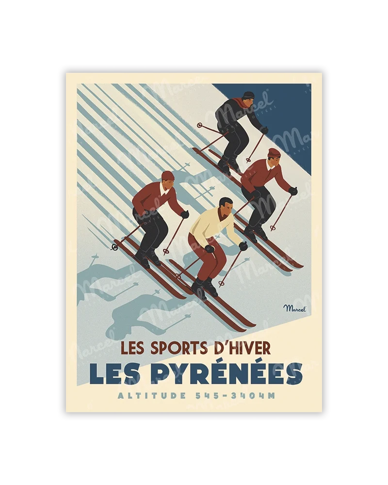 Carte Postale PYRÉNÉES "Ski Altitude"