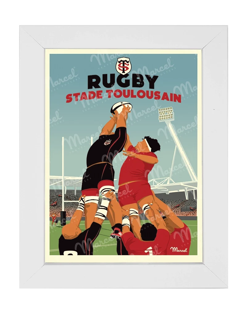 Carte Postale RUGBY Marcel x Stade Toulousain "La Touche"