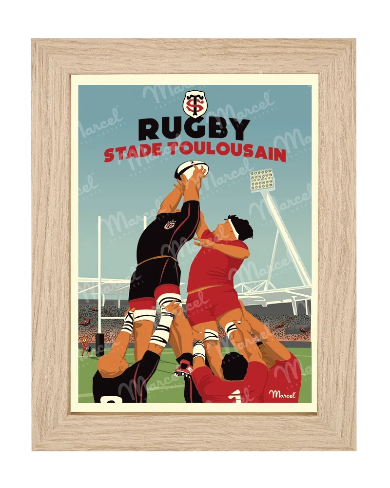 Carte Postale RUGBY Marcel x Stade Toulousain "La Touche"