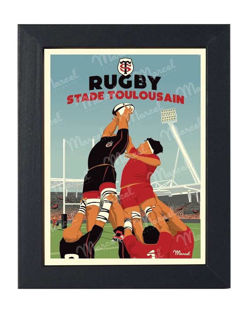 Carte Postale RUGBY Marcel x Stade Toulousain "La Touche"