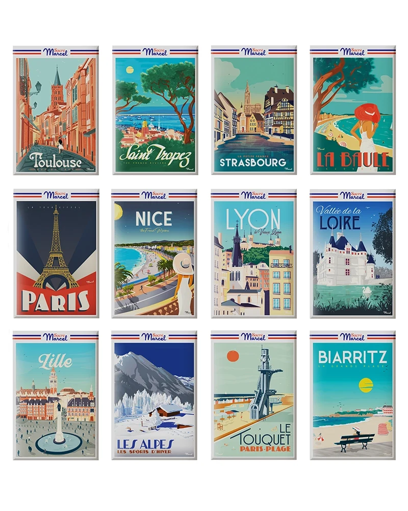 Etui carte de France | 12 mini-tablettes | Sacré Marcel