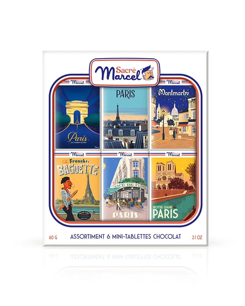 Etui Paris | 6 mini-tablettes | Sacré Marcel