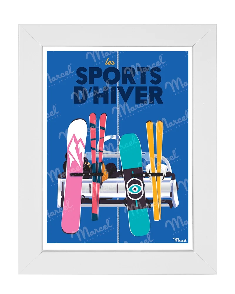 Carte Postale "Ski Colors Télésiège"