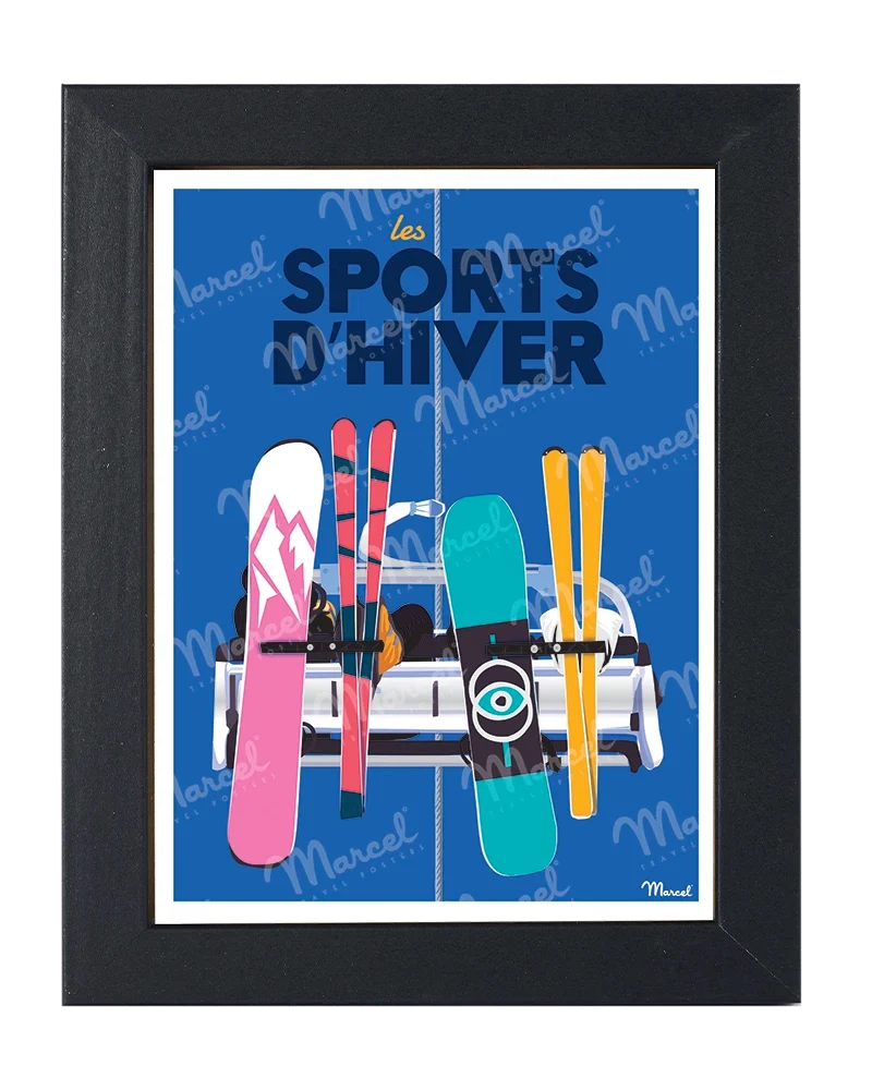 Carte Postale "Ski Colors Télésiège"