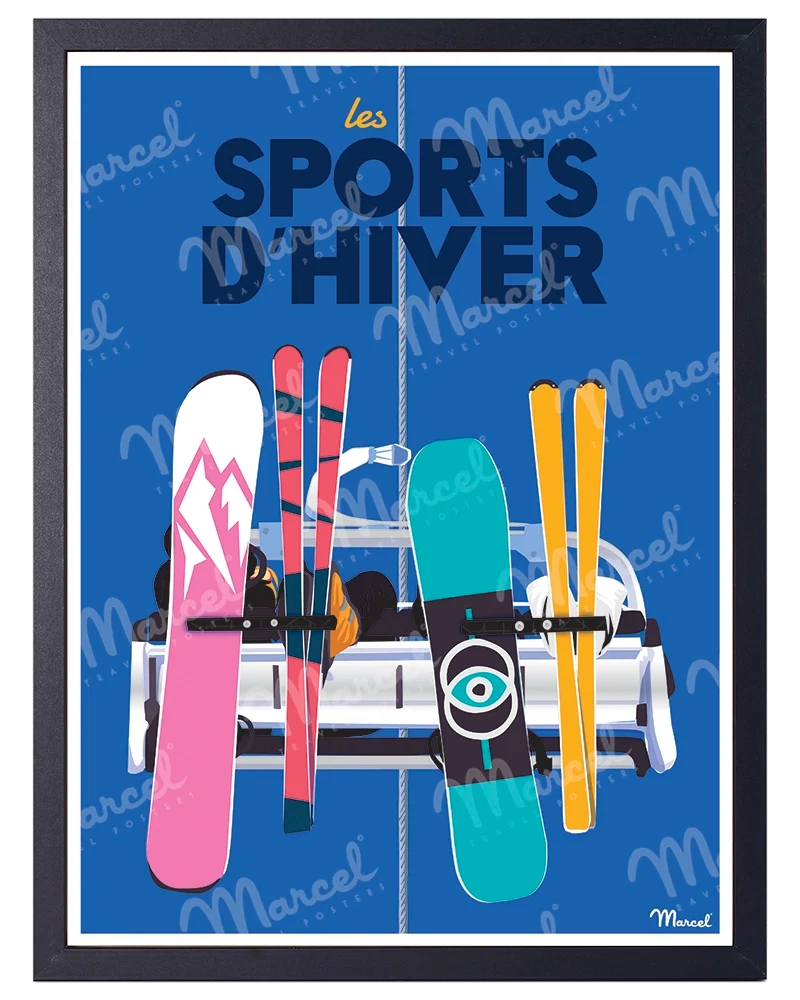 Affiche "Ski Colors Télésiège"