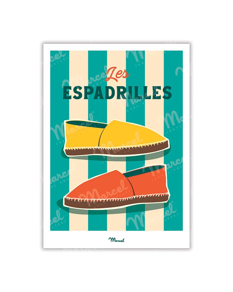 Carte postale Travel Color "Les Espadrilles"