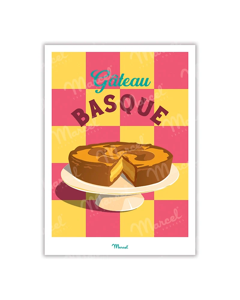 Carte postale Travel Color "Gâteau basque"