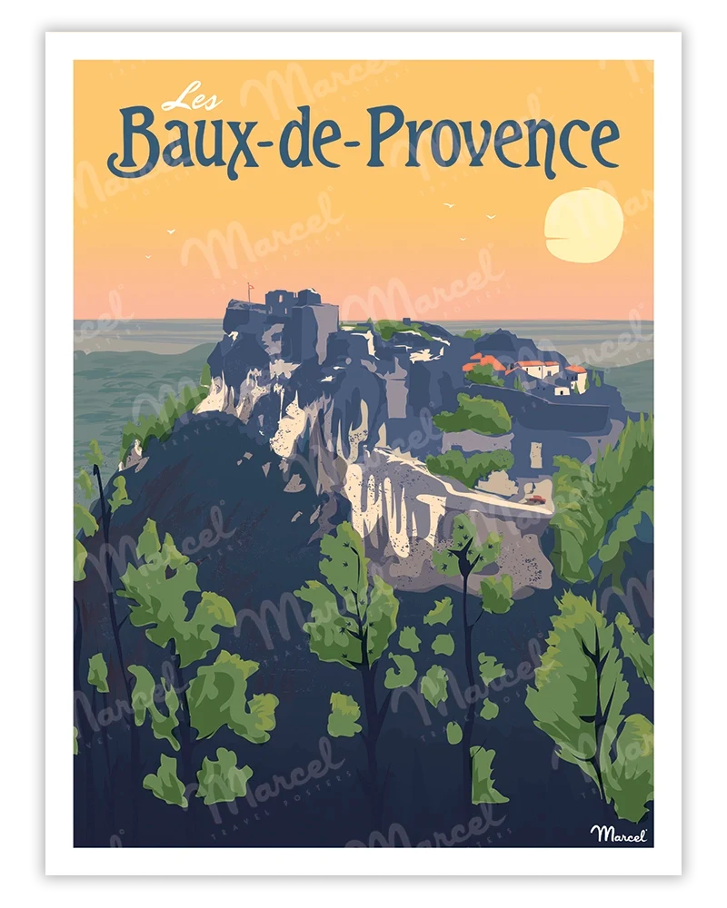 Affiche LES BAUX-DE-PROVENCE "Le château"