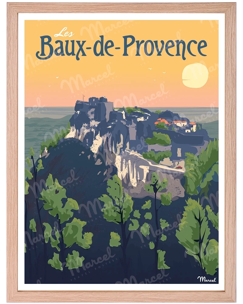 Affiche LES BAUX-DE-PROVENCE "Le château"
