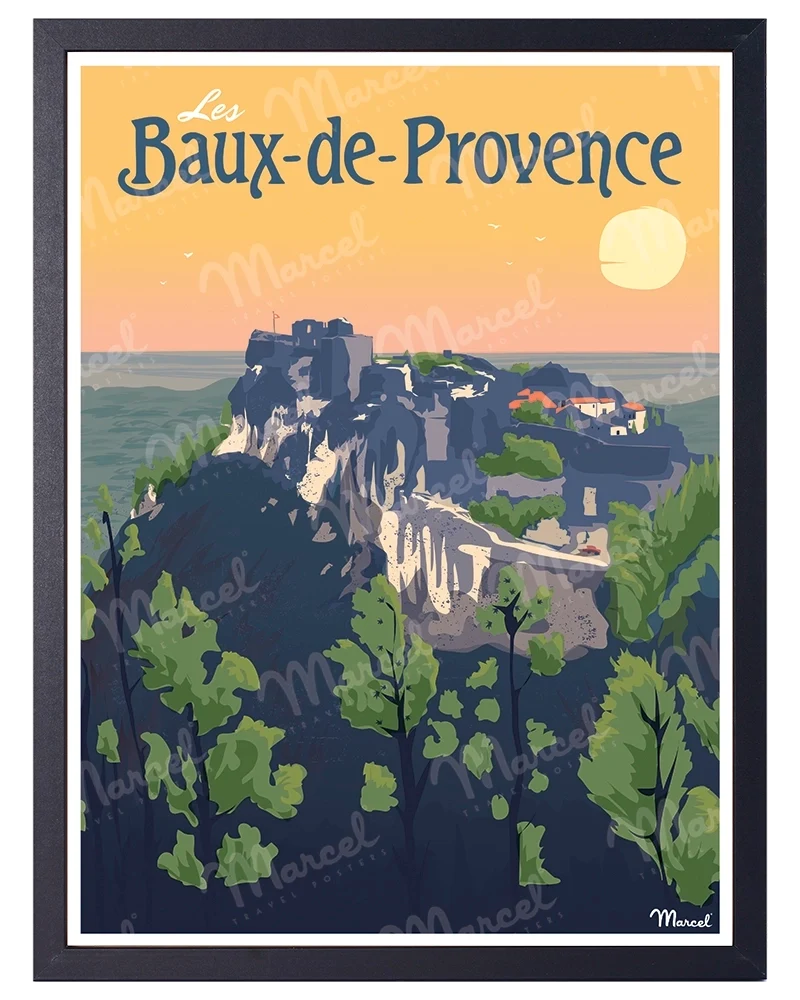 Affiche LES BAUX-DE-PROVENCE "Le château"