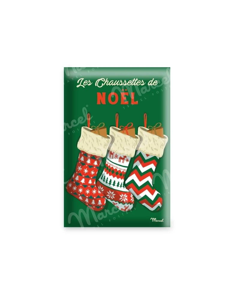 Magnet Travel Color "Les chaussettes de Noël"