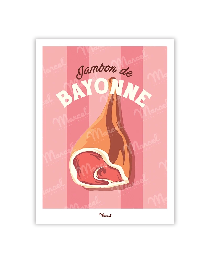 Carte postale Travel Color "Jambon de Bayonne"