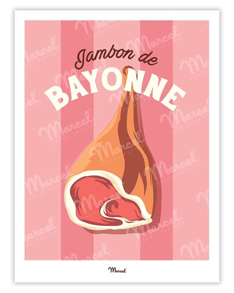 Affiche Travel Color "Jambon de Bayonne"