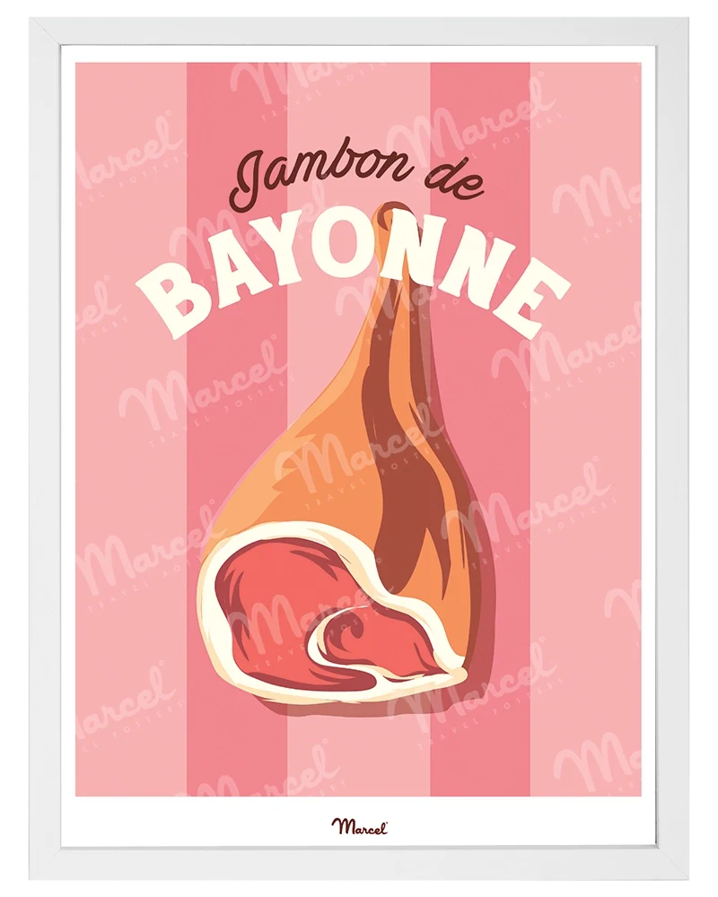 Affiche Travel Color "Jambon de Bayonne"