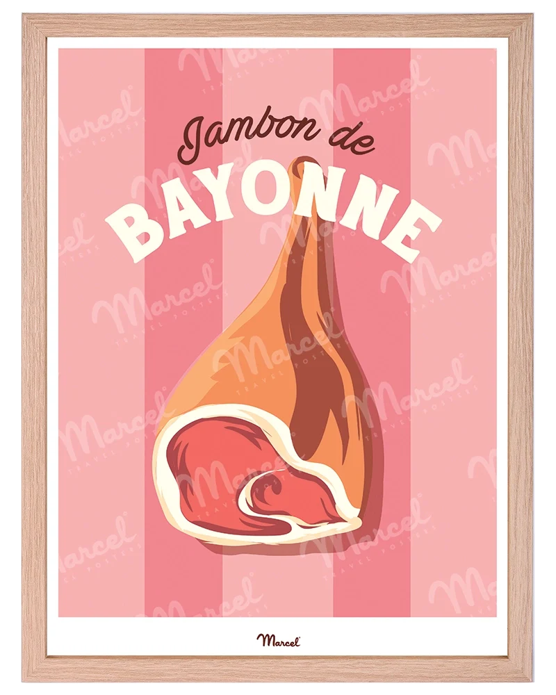 Affiche Travel Color "Jambon de Bayonne"