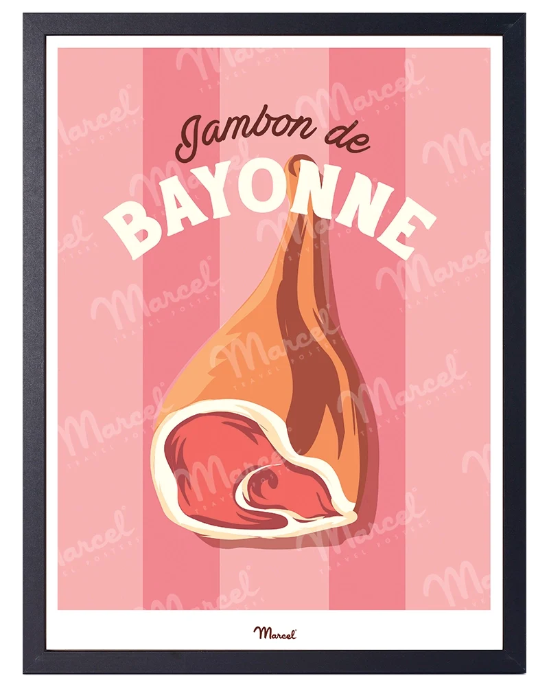 Affiche Travel Color "Jambon de Bayonne"