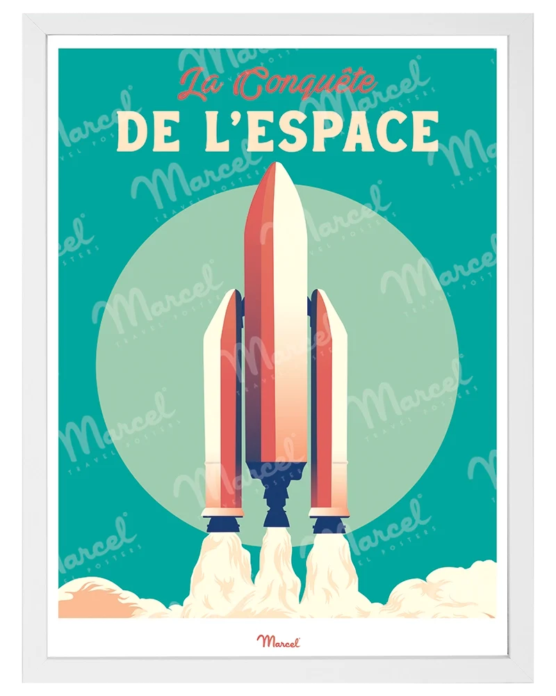 Affiche Travel Color TOULOUSE "la Conquête de l'Espace"