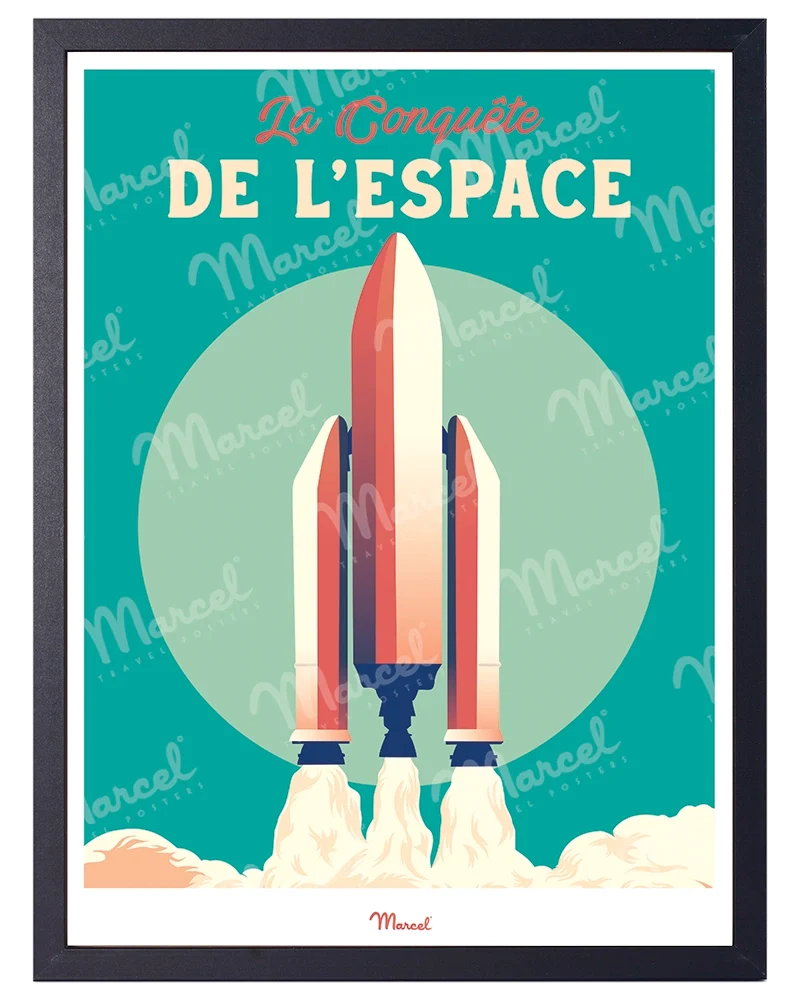 Affiche Travel Color TOULOUSE "la Conquête de l'Espace"