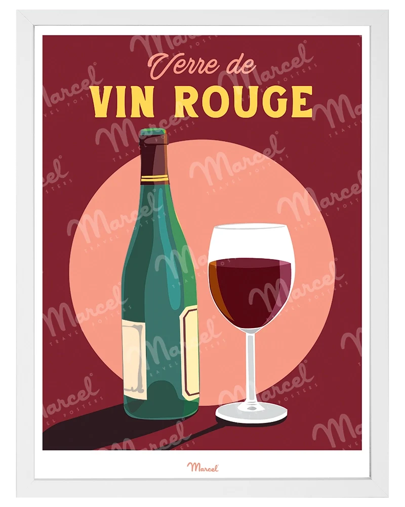 Affiche Travel Color "Verre de Vin Rouge"
