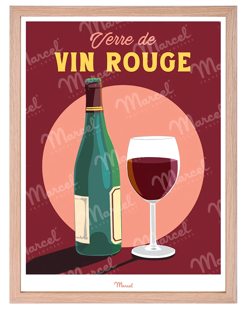 Affiche Travel Color "Verre de Vin Rouge"