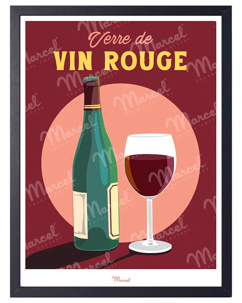Affiche Travel Color "Verre de Vin Rouge"