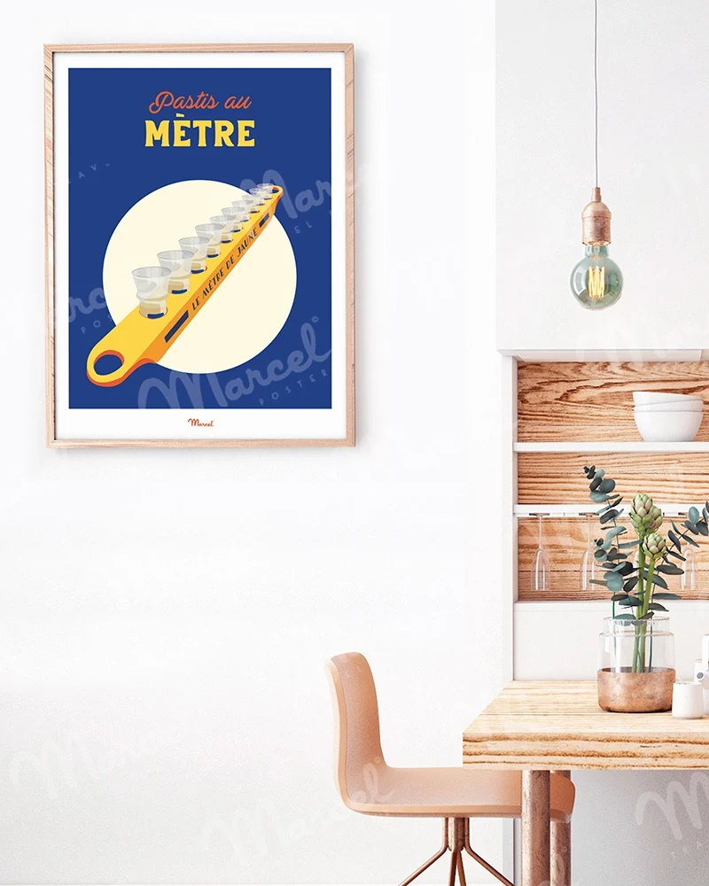Affiche Travel Color "le Mètre de Pastis"