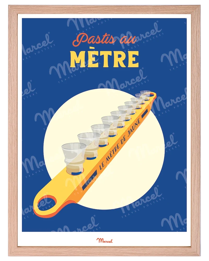 Affiche Travel Color "le Mètre de Pastis"