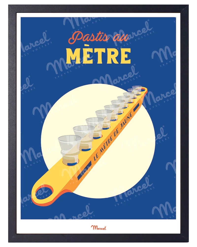 Affiche Travel Color "le Mètre de Pastis"