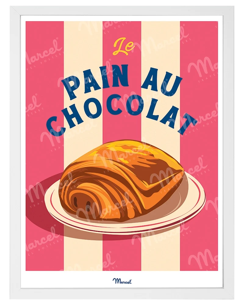 Affiche Travel Color "Le Pain au Chocolat"