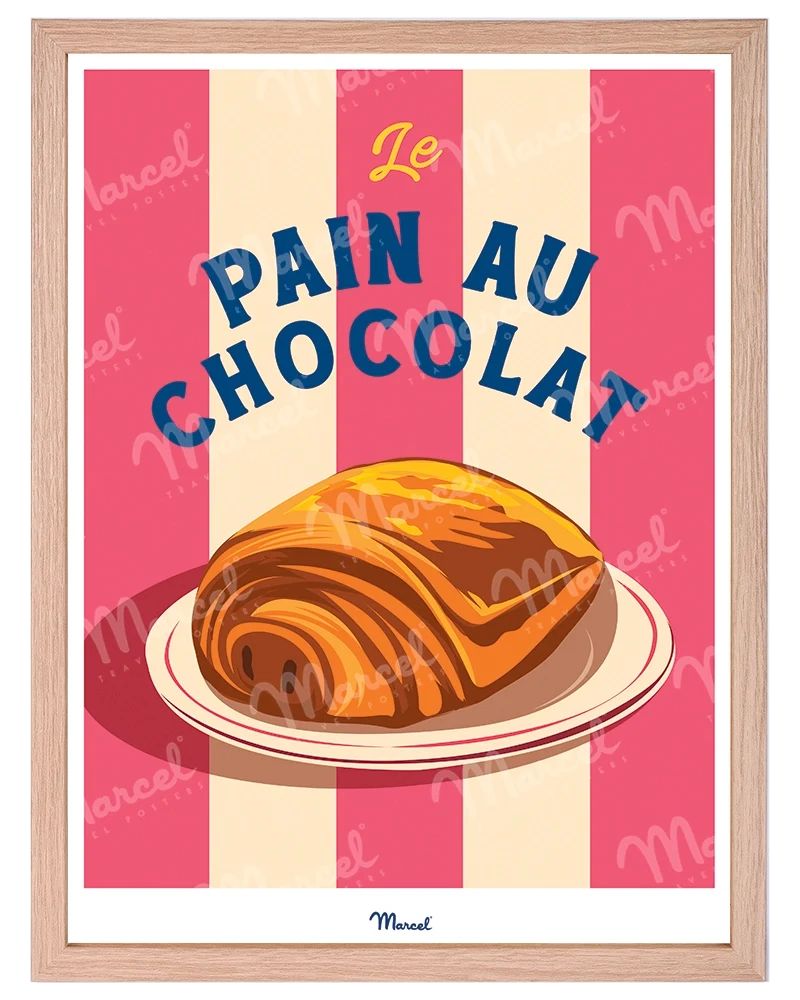 Affiche Travel Color "Le Pain au Chocolat"