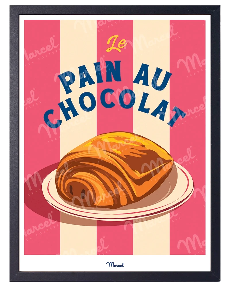 Affiche Travel Color "Le Pain au Chocolat"