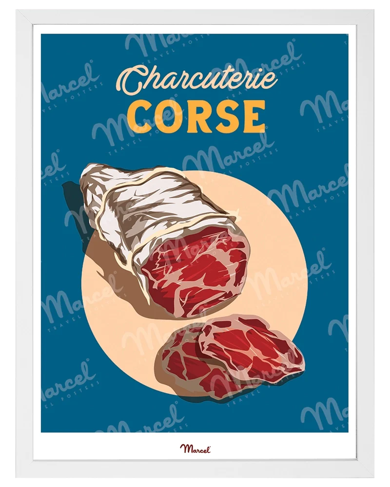 Affiche Travel Color CORSE "Charcuterie"