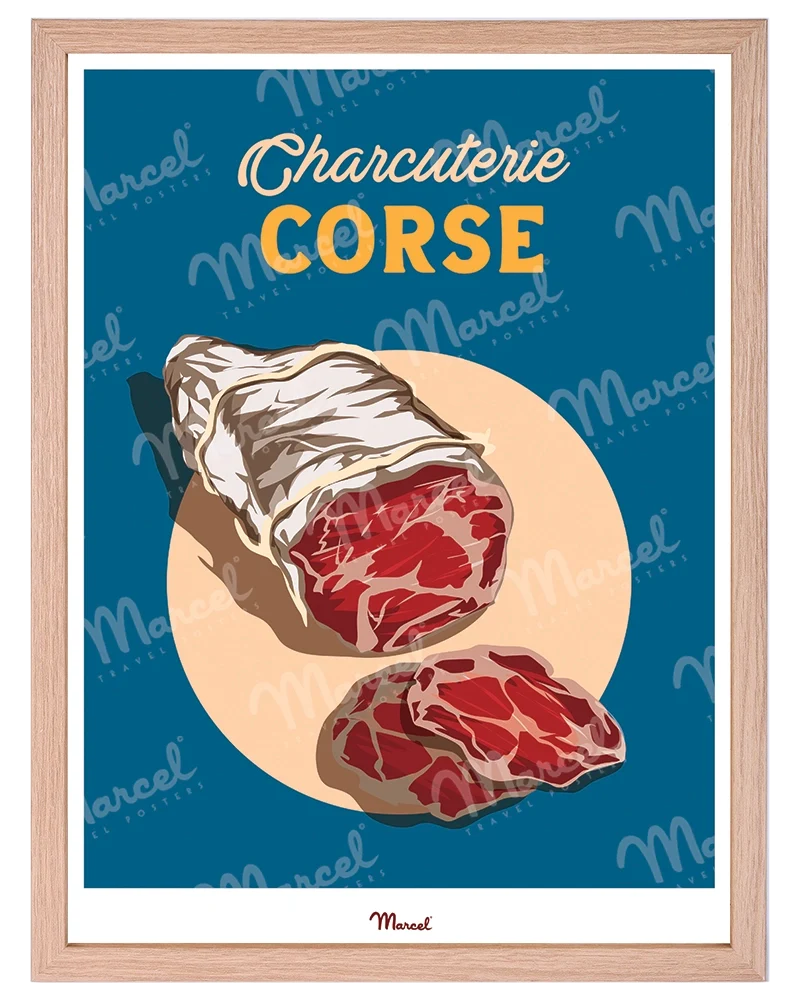 Affiche Travel Color CORSE "Charcuterie"