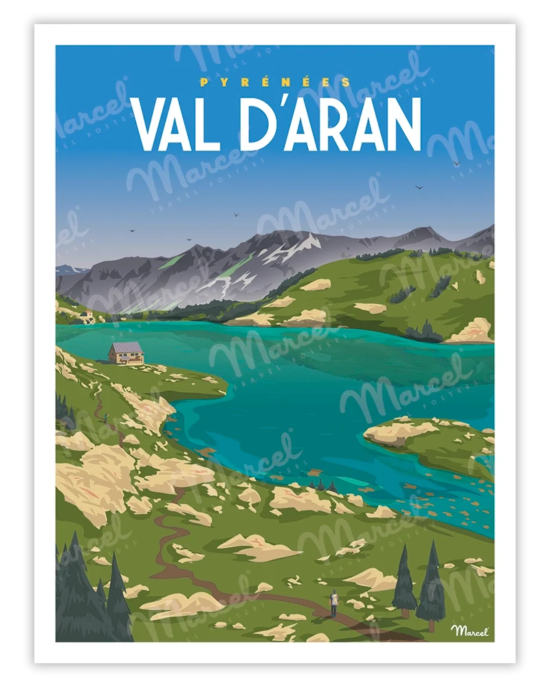 Affiche PYRÉNÉES "Val d'Aran"