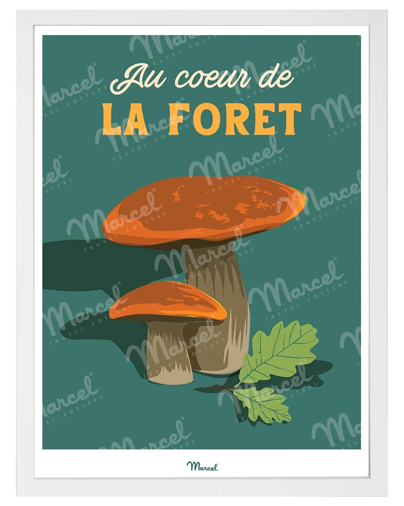 Affiche Travel Color "Champignon au coeur de la forêt"