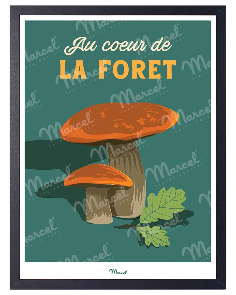 Affiche Travel Color "Champignon au coeur de la forêt"