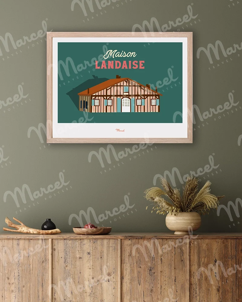 Affiche Travel Color "Maison Landaise"