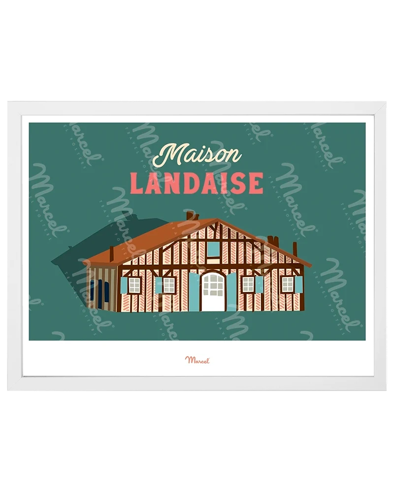 Affiche Travel Color "Maison Landaise"
