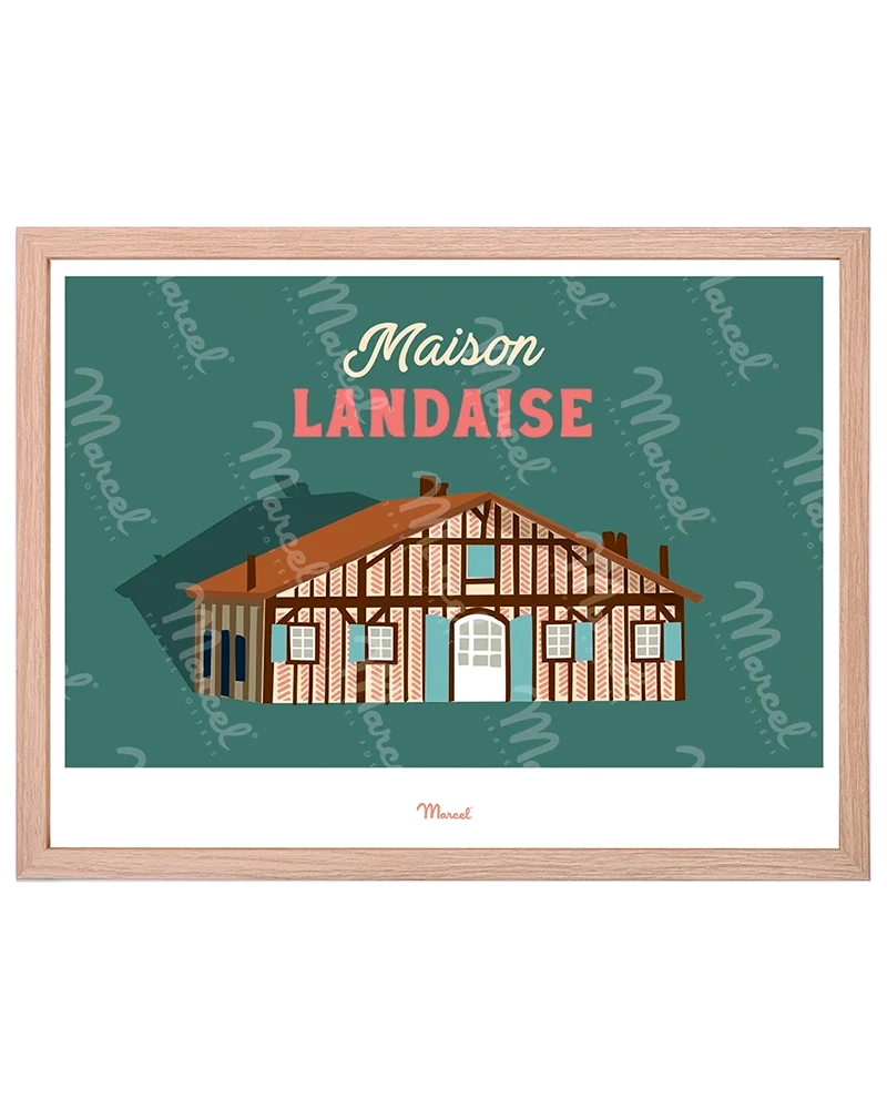 Affiche Travel Color "Maison Landaise"