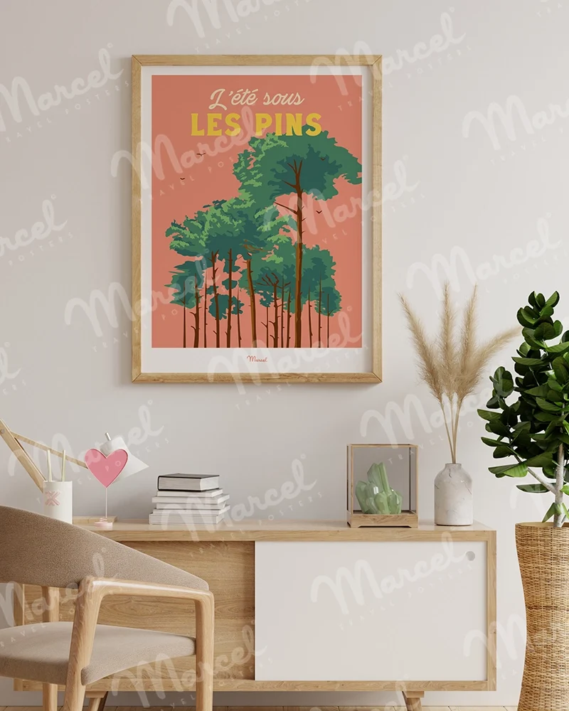 Affiche Travel Color "L'été sous les Pins"