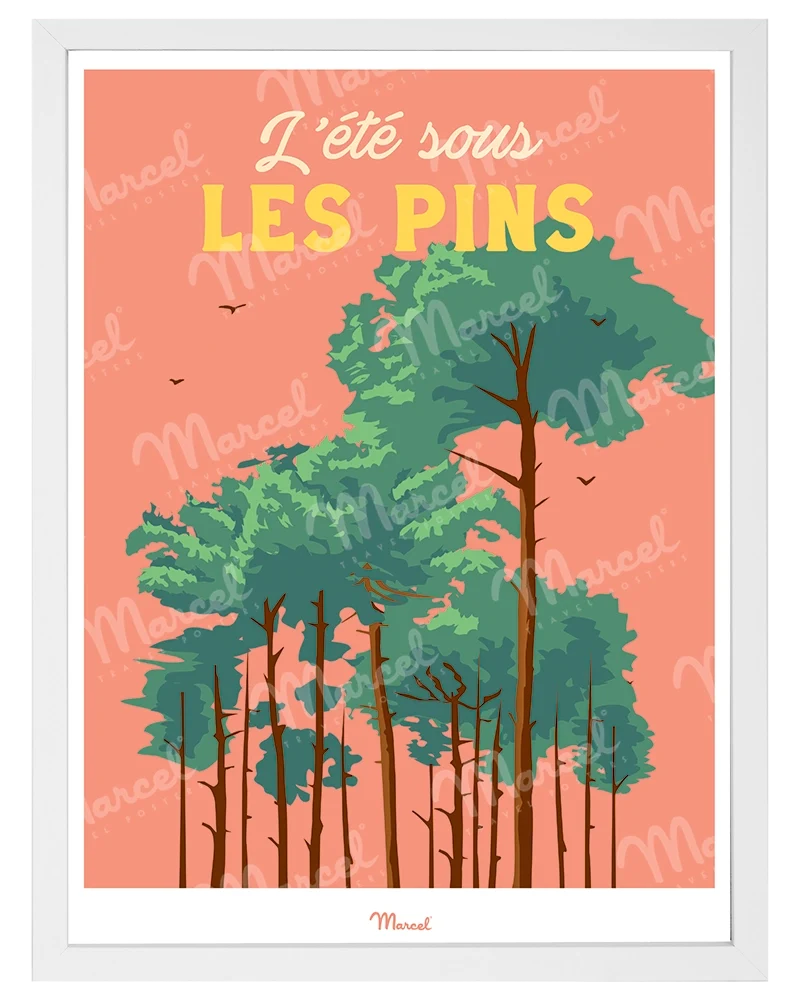 Affiche Travel Color "L'été sous les Pins"