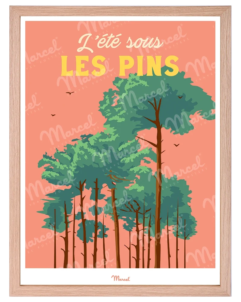 Affiche Travel Color "L'été sous les Pins"