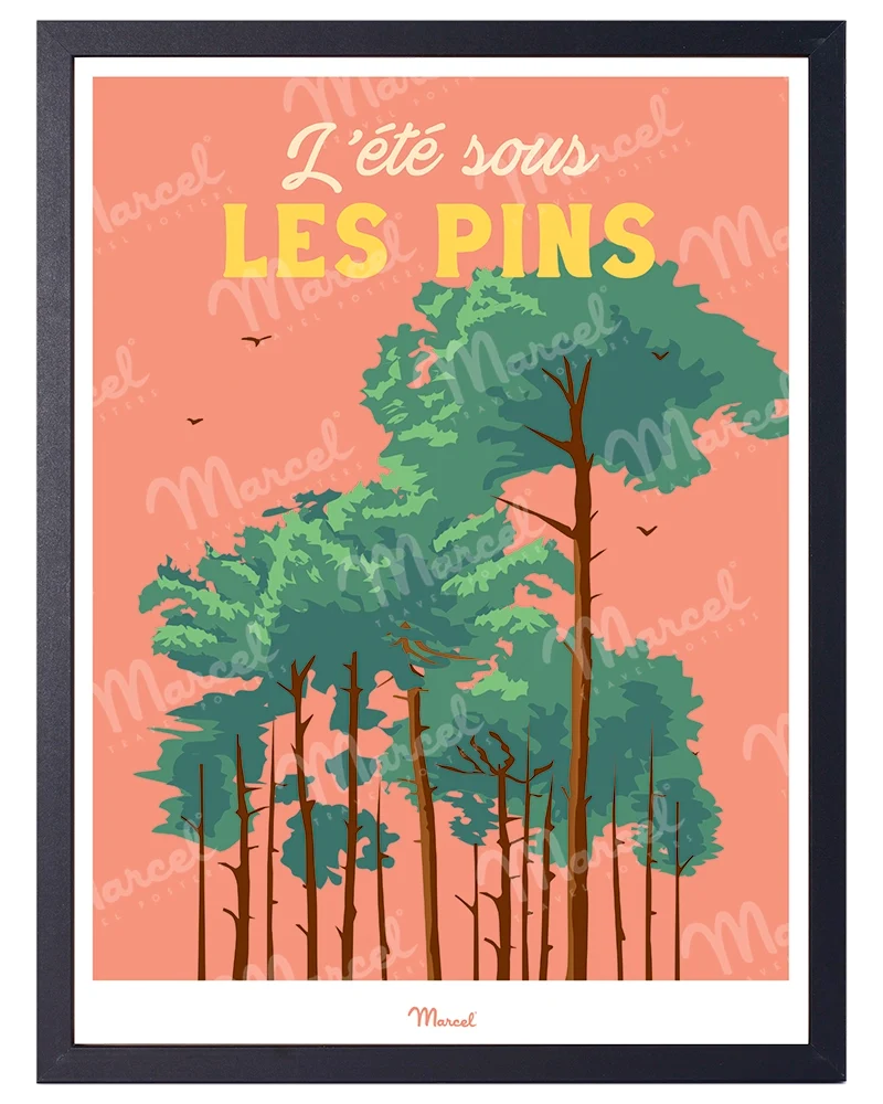 Affiche Travel Color "L'été sous les Pins"