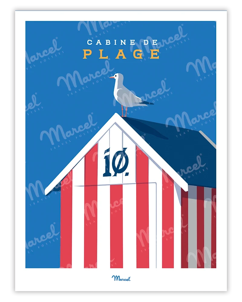 Affiche Travel Color OLÉRON "Cabane de Plage"