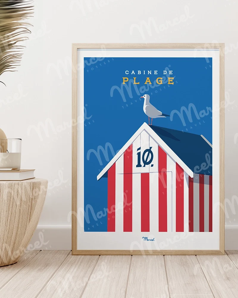 Affiche Travel Color OLÉRON "Cabane de Plage"