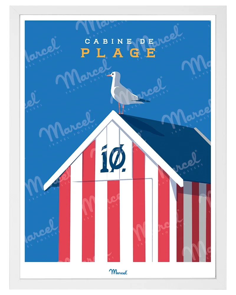 Affiche Travel Color OLÉRON "Cabane de Plage"