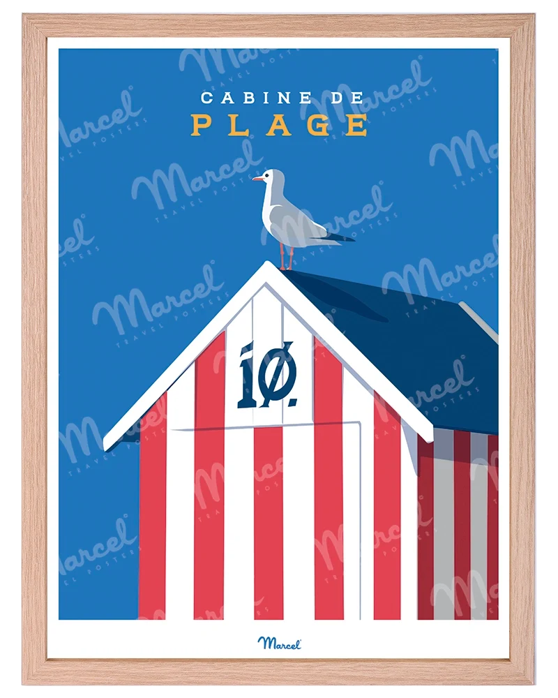 Affiche Travel Color OLÉRON "Cabane de Plage"