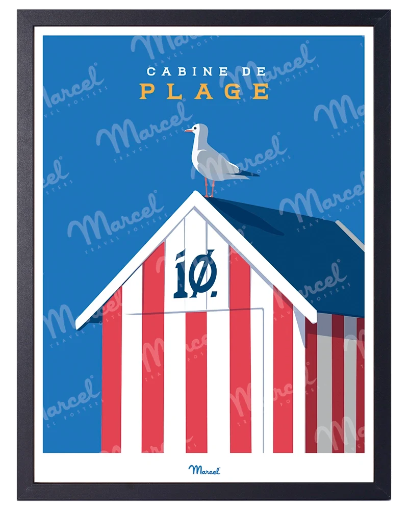 Affiche Travel Color OLÉRON "Cabane de Plage"